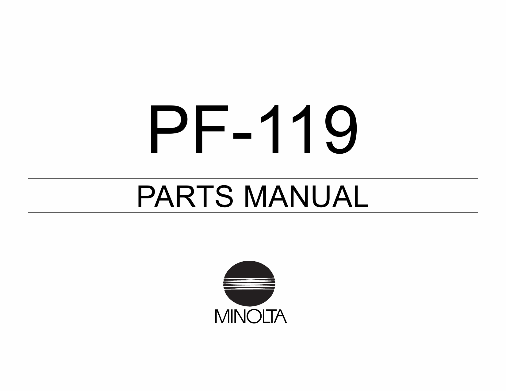 Konica-Minolta Options PF-119 Parts Manual-1